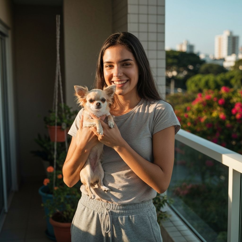 Juliana Santos com Mel (Chihuahua)